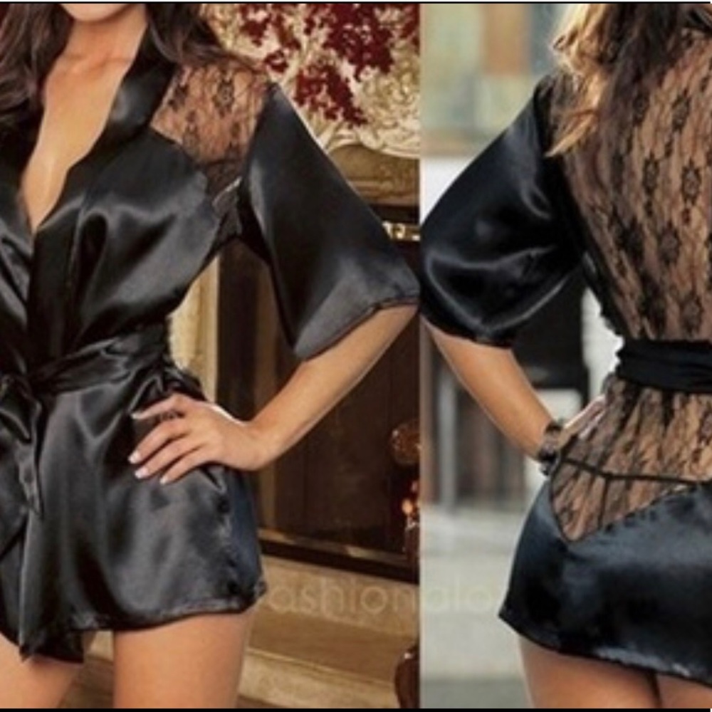Lingerie robe black